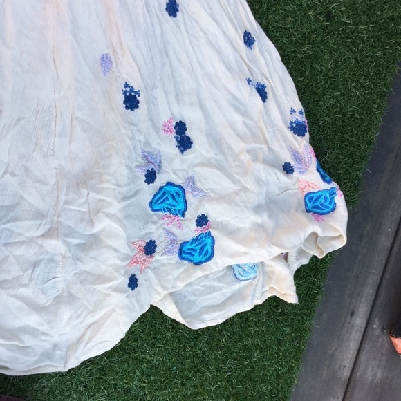 Nwot Free people embroidered maxi dress s small 4 - Picture 5 of 5